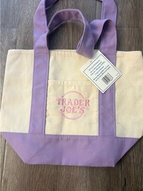 Lavender & Cream Canvas Tote Bag